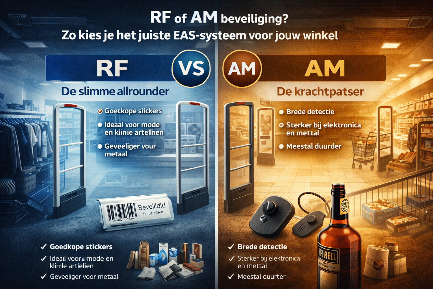 RF of AM? Zo kies je het juiste systeem voor jouw winkel