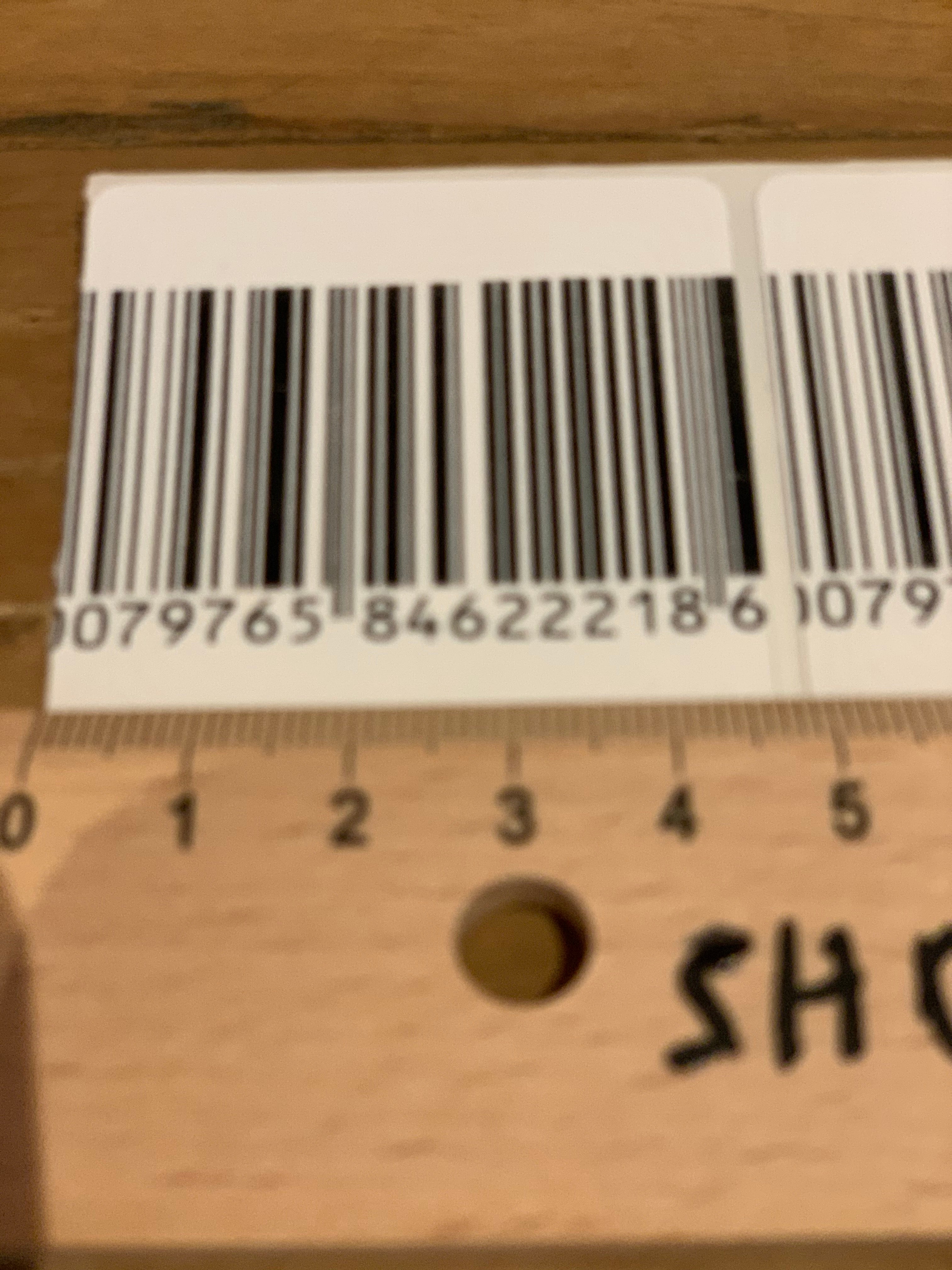Beveiligingsstickers 5cm x 5cm BARCODE RF - 1000st/rol - ACTIE!