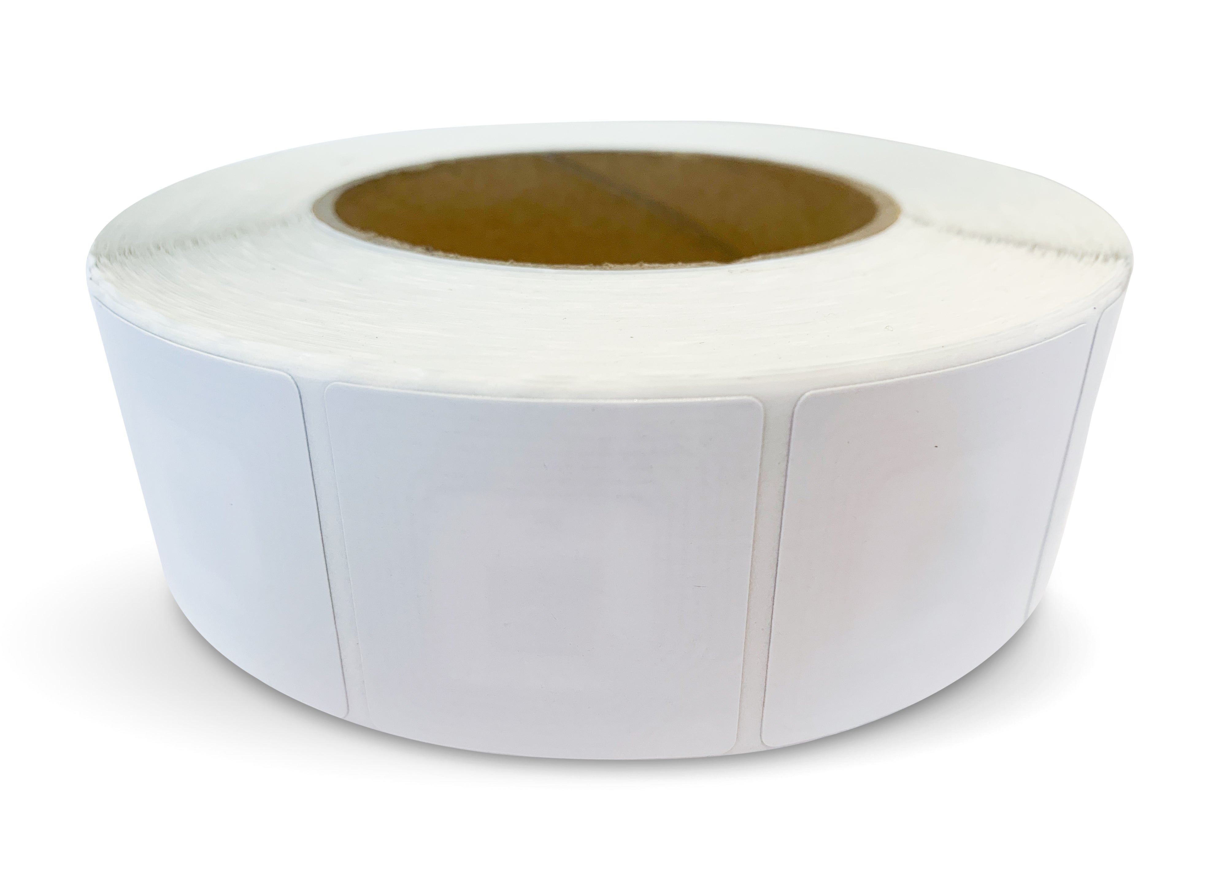 Beveiligingssticker 4cm x 4cm WIT RF - 1000st/rol PROMO!!