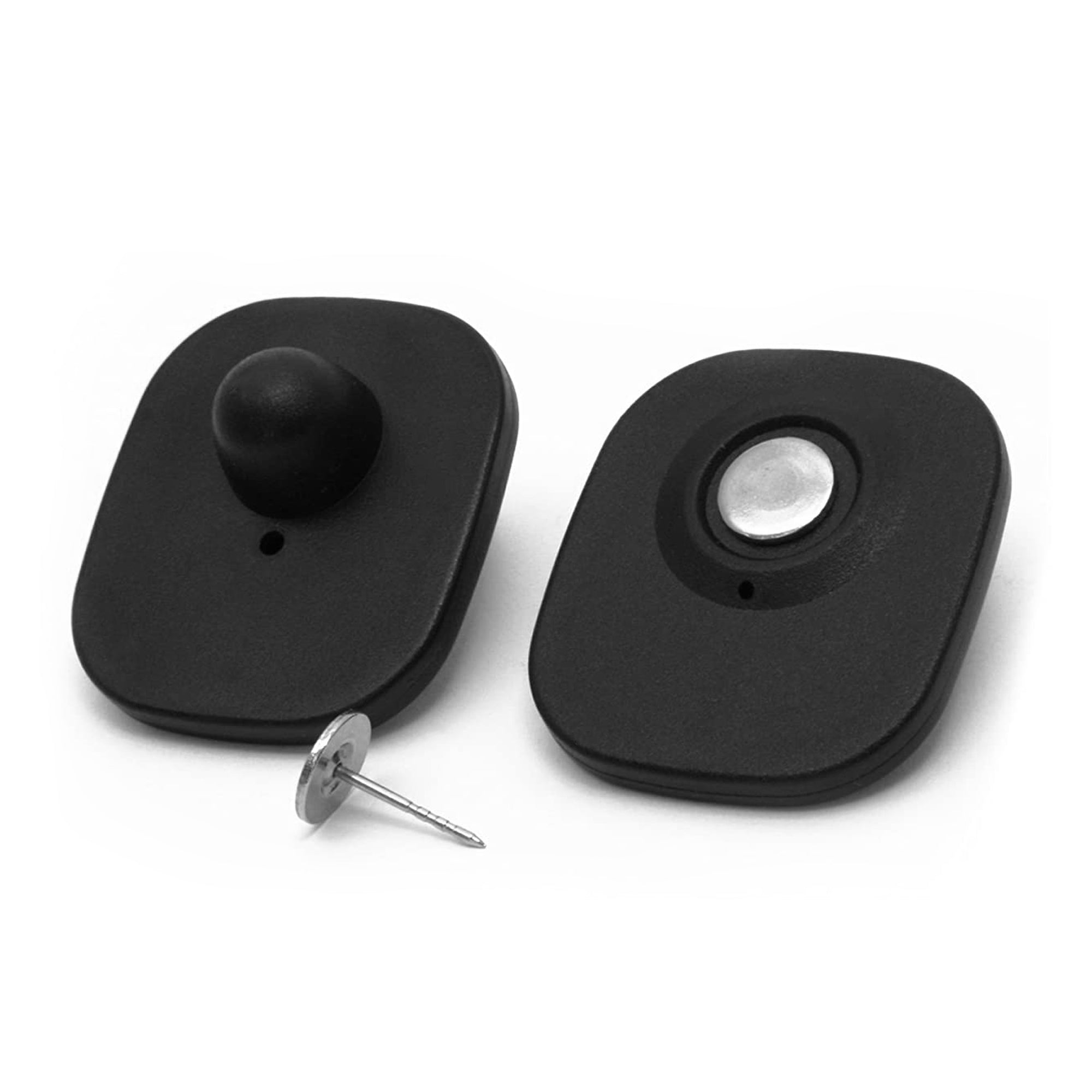 Black Mini Square Minitags incl. pin. - 1000st